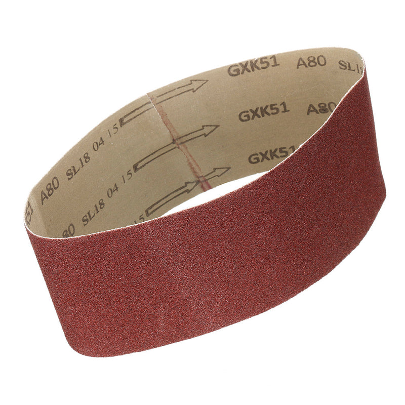 80 Grit Sanding Belt 610x100mm 4x24 Inch Ring Abrasive Aluminium Oxide For Sanders