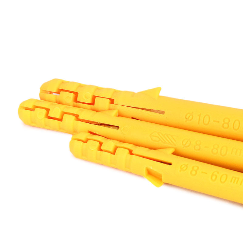 10mm x 80/100mm Yellow Croaker Plastic Expansion Bolts Expansion Tube Self-Tapping Screw for Door Window Frames Cabinet Fixing