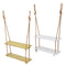 Rustic Solid Wood Rope Hanging Wall Shelf Bookshelf Country Vintage Storage Floating Shelf