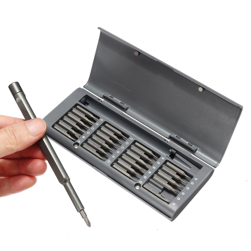 25 In 1 Precision Screwdriver Magnetic Screwdriver Set Repair Alloy Case Electronics Repair Tool Kit