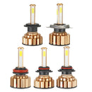 G7 4-Side COB LED Headlights Bulbs H4 H7 H11 9005 9006 9-36V 6000K White 2PCS for Car Motorcycle