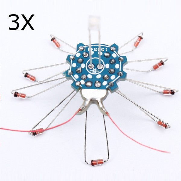3Pcs GSM Mobile Phone Signal Flash LED Kit Radiation Power Supply DIY Kit