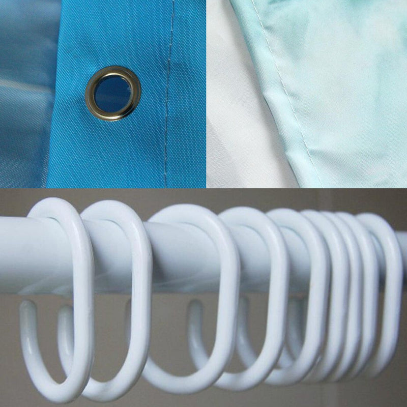 Hand Painted Pear Waterproof Fabric Bathroom Shower Curtain Hooks Home Decor