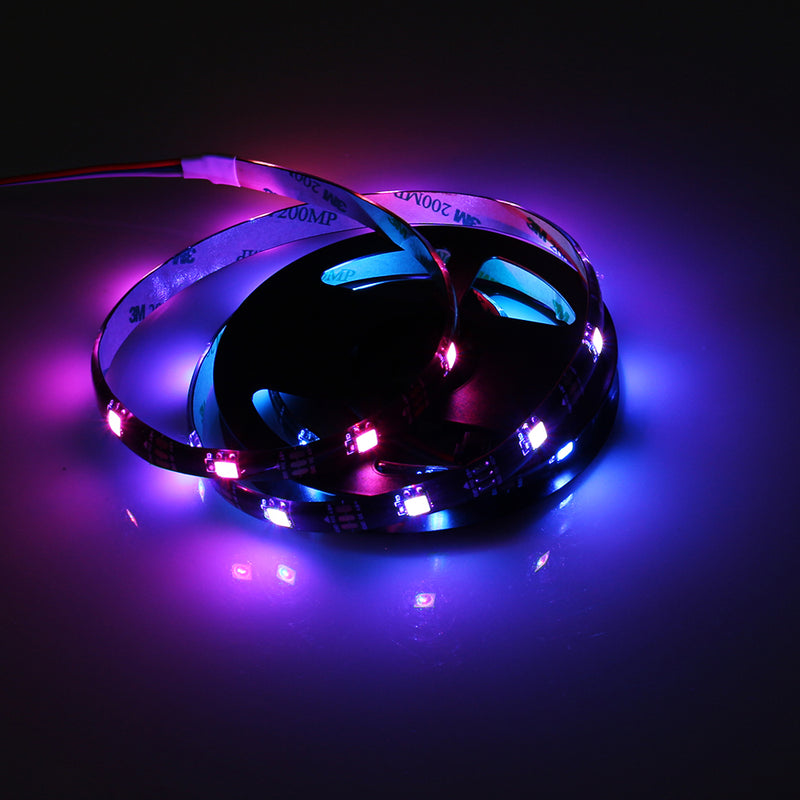 Non-waterproof 1M 2M WS2812B RGB Color LED Strip Light + SP105E 200 Modes APP Bluetooth Controller DC5-24V