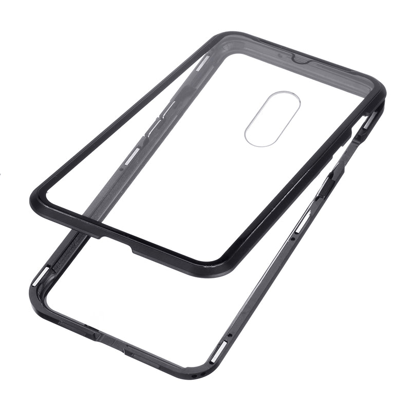 Bakeey Upgraded Version 360 Front+Back Double-sided Full Body 9H Tempered Glass Metal Magnetic Adsorption Flip Protective Case For OnePlus 7