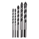 5pcs 6-12mm Black Triangle Twist Drill Bit Concrete Glass Ceramic Tile Marble Drill Bit