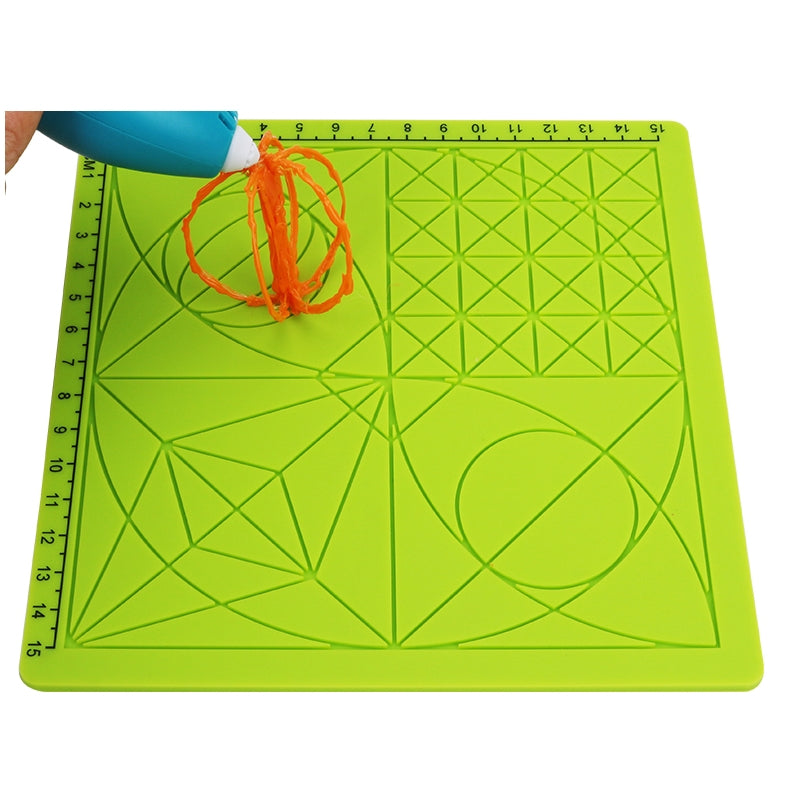 4PCS 3D Printing Pen Silicone Design Mat + 5PCS Insulation Silicone Finger Caps