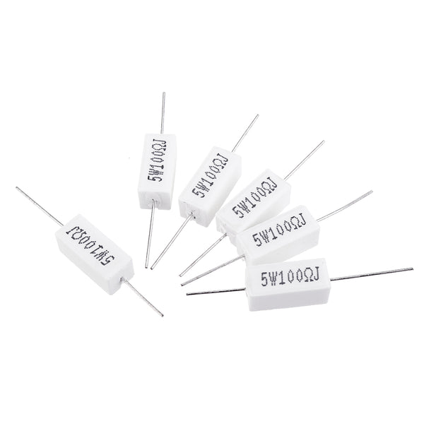 10pcs 5W 100 ohm 100R Ceramic Cement Resistor