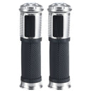 Pair 7/8 22mm Motorcycle Hand Grip Bar Motor Bike Handlebar Aluminum Rubber