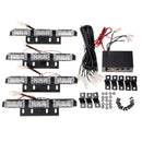 LED Car Grille Strobe Light Mini Police Emergency Warning Signal Flash Lamp 18W 12V Amber 4PCS