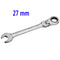 27 mm CR-V Steel Flexible Head Ratchet Wrench Metric Spanner Open End & Ring Wrenches Tool