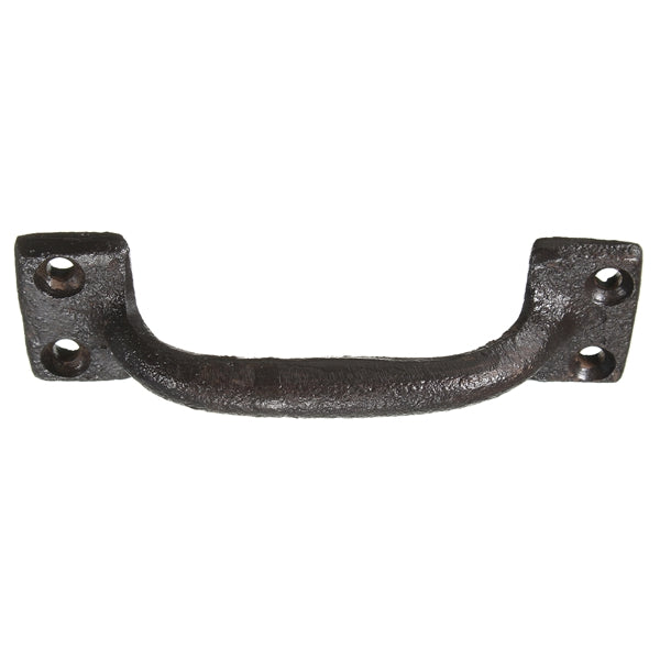 Black Iron Pull Door Handle 98mm Iron Gate Pull Handle with Screws