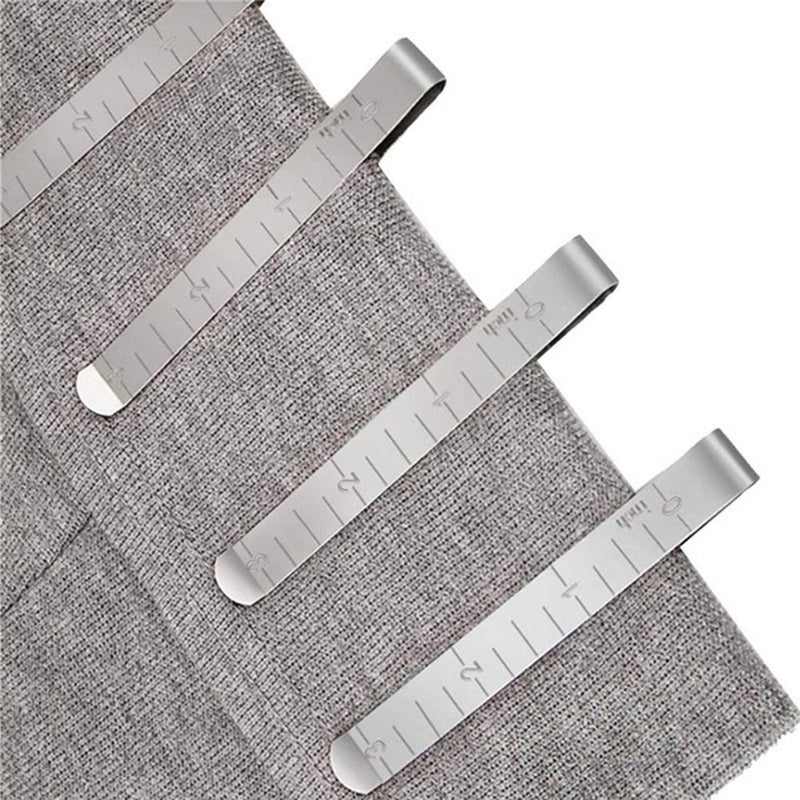 20pcs Stainless Steel Sewing Hemming Clips Measurement Ruler Quilting Supplies Sewing Clip Tools