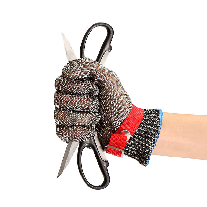 Safety Cut Proof Stab Resistant Stainless Steel Metal Mesh Butcher Glove Size M