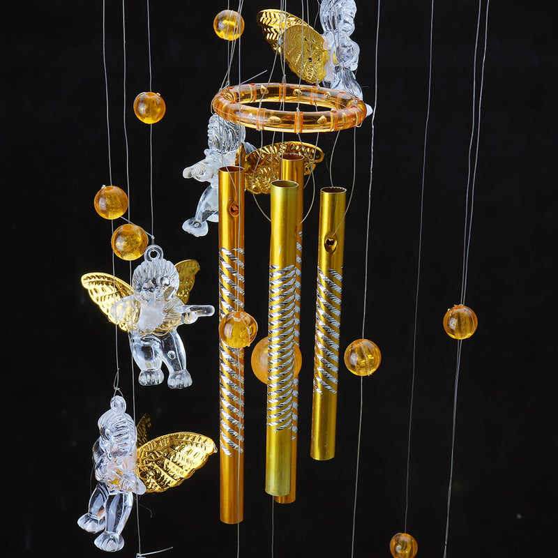Cute Angel Wind Chimes Aluminum Tube Door Wall Hanging Home Garden Decoration