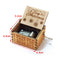 Antique Carved Wooden Hand Cranked Music Box Christmas Birthday Gift Home Decorations Crafts
