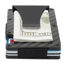 Slim Carbon Fiber Credit Card Holder RFID Blocking Metal Wallet Money Clip Case