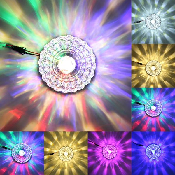 Modern 3W Crystal Ceiling Light Fixture Surface Mounted Pendant Chandelier Lamp for Aisle Hallway