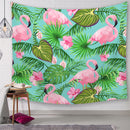Flamingo Tapestry Wall Blanket Plants Flower Polyester Tablecloth Wall Hanging Table Runner Home