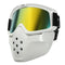 Detachable Modular Face Mask Shield Goggles Riding Motorcycle Helmet Yellow Lens