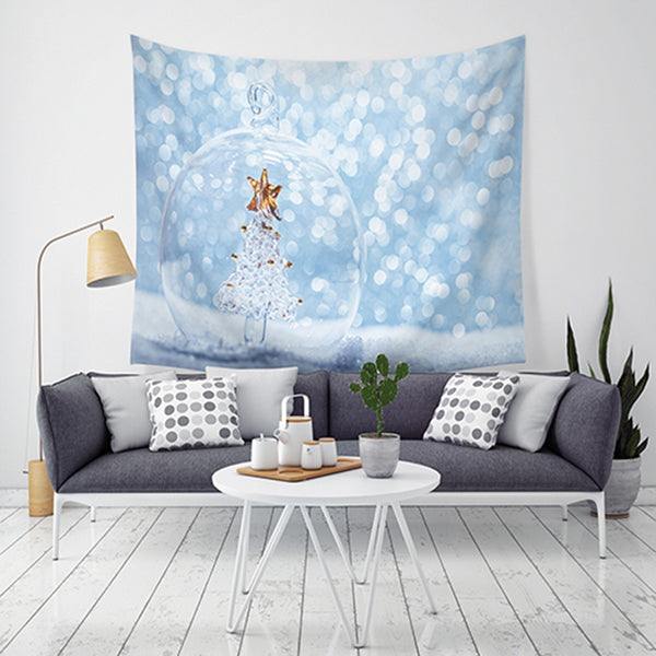 Loskii LWG7 Christmas Tapestry Santa Print Wall Hanging Tapestry Art Home Decor Christmas Decorations