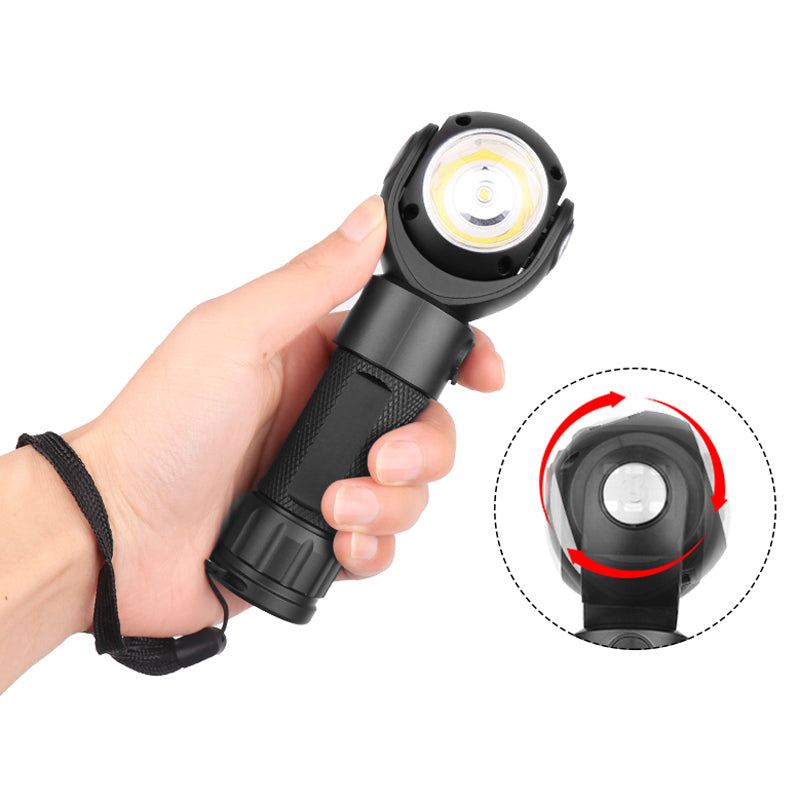 XANES 1315 T6 + COB 7Modes 360 Rotating Head Flashlight Magnetic Tail USB Charging LED Torch