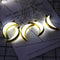 10PCS Golden Moon Shape Eid Ramadan LED String Light Lamp  Islamic Indoor Home Party Decor
