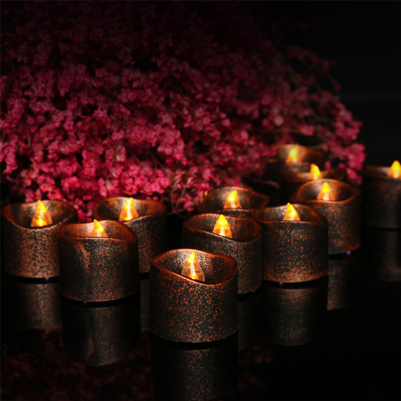 12PCS Battery Operated Halloween Party Decoration Electronic Flickering LED Candle Light