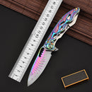 LAOTIE ZA12 195mm Stainless Steel Folding Knife Outdoor Hiking Survival Tools Kit Mini Pocket Knife