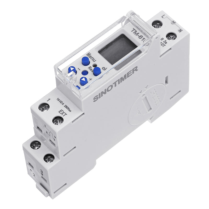 TM610 18mm Single Module DIN Rail 7 Days 24 Hours Programmable Timer Switch 220V