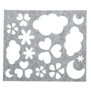 6Pcs Wool Felt Template Mould Needles Tool Set Yarn Needle Felting Mould Mat DIY Materials Doll Beginner Craft