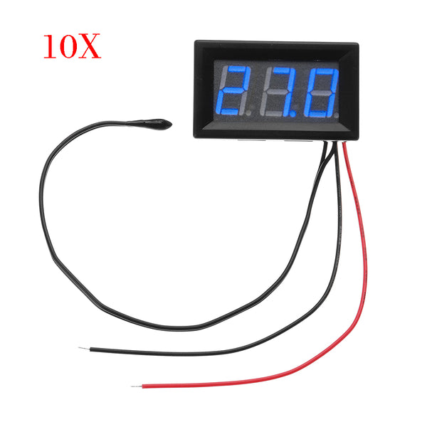 10pcs Blue DC 5V To 12V -50C To -110C Digital Thermometer Monitor Multipurpose Thermometer