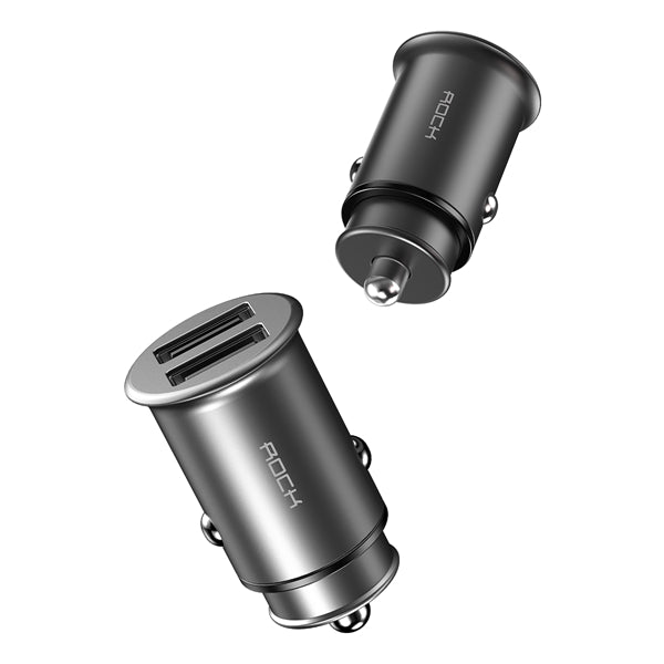 ROCK 4.8A Dual USB Ports LED Indicator Fast Car Charger For iPhone X 8Plus Xiaomi Mi8 Mix 2S S9