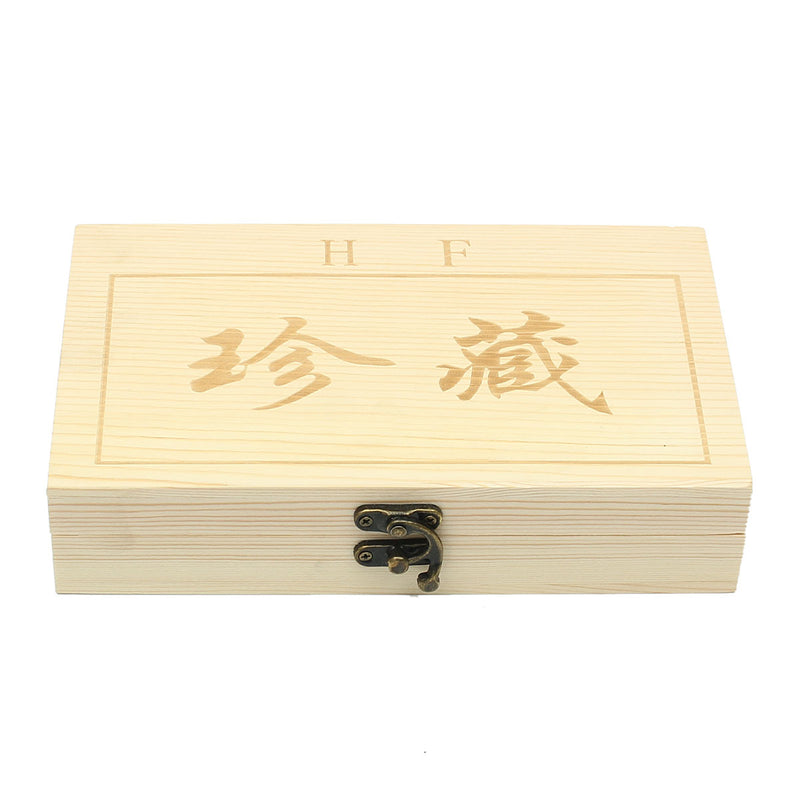 Wood Coins Display Storage Box for Slab Certified Coin With 50Pcs Capsules