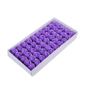 KCASA 50Pcs Rose Bath Soap Body Cleaning Flower Soap Wedding Party Girlfriend Floral +Gift