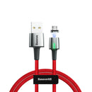 Baseus Zinc Alloy Braided Magnetic Micro Type-C USB 3A 2.4A Fast Charging Data Cable for Samsung Xiaomi Huawei