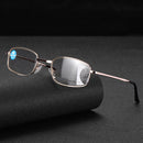 Anti-fatigue Progressive Multi-focus Reading Glasses Foldable Metal Frame Anti-blue Mini Vintage Reading Glasses