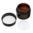 30mL Brown Amber Glass Small Jar Round Empty Black Lid Cream Balm Jar Container