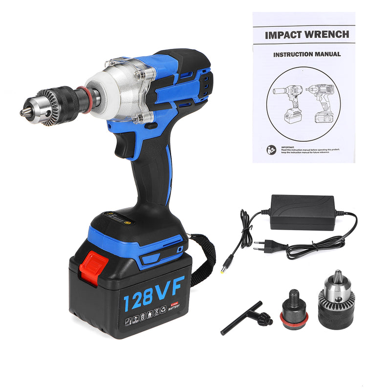 128VF 520N.m Max Cordless Electric Impact Wrench Brushless 19800mah Li-Ion Hight Torque Drill Driver
