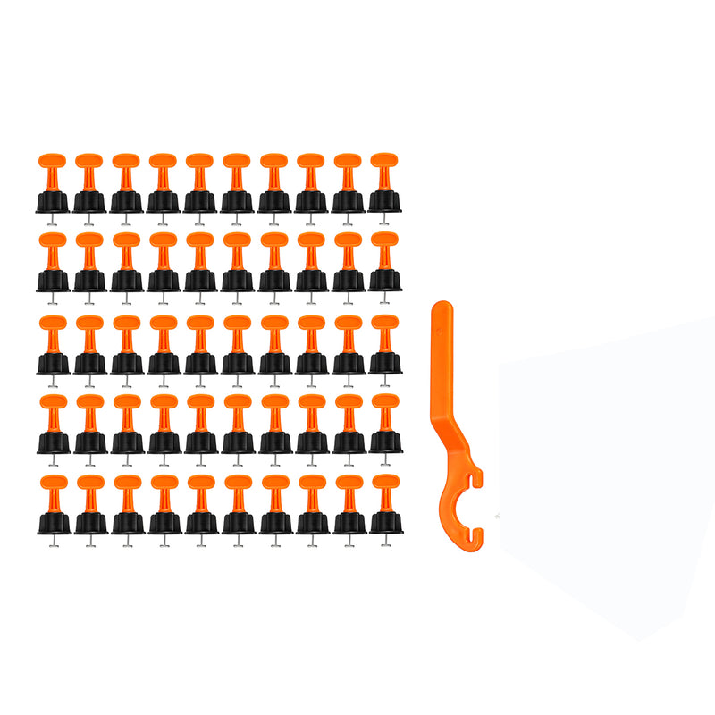 50pcs Plastic Ceramic Leveler Floor Wall Construction Tool Reusable Tile Spacers Leveling System