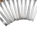 12Pcs Wood Carving Chisel Set Carbon Steel Woodworking Rolling Pouch