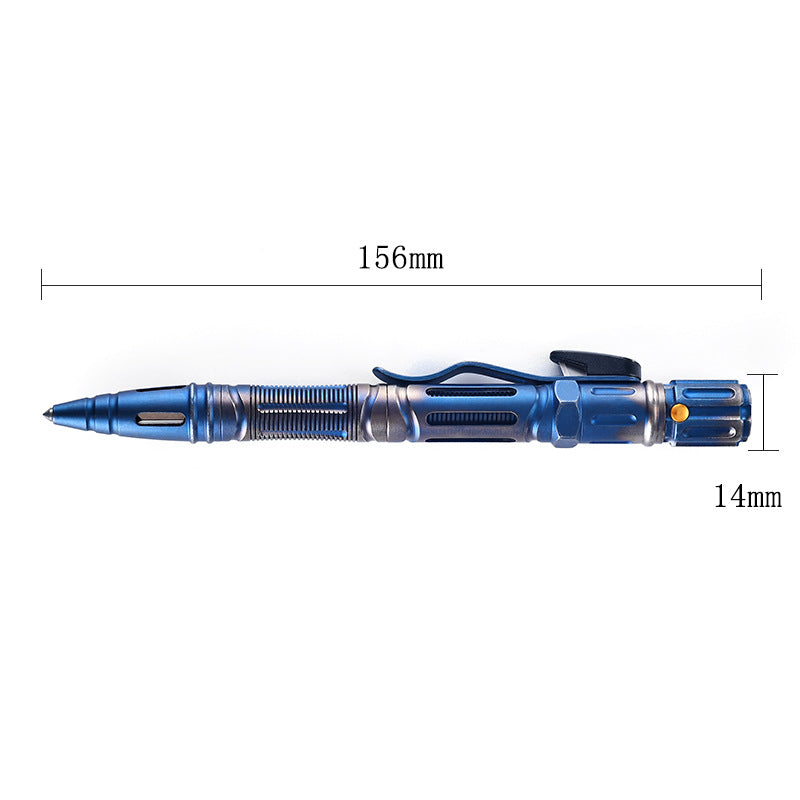T05 7-in-1 Outdoor EDC Multi-functional Self Defensive Tactical Ballpoint Pen With Emergency LED Light Whistle Glass Breaker for Outdoor Survival