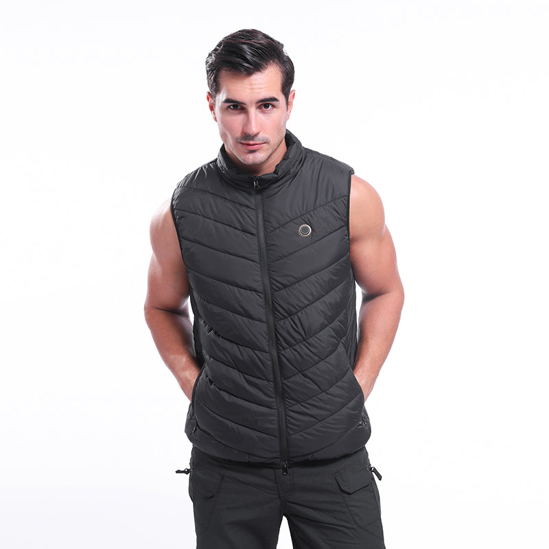 Electric Battery Heating USB Warm Up Vest Heated Winter Jacket Men 3 Temp Adjust