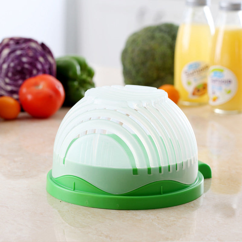 DIY Creative Cut Salad Bowl Fruit Salad Cutter Bowl Cut Vegetables Fruit Salad Artifact