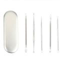 Minleaf ML-BR01 Blackhead Remover Kit 5 Pieces Blackhead Extractor Acne Removal Tool Set for Treating Comedones Whitehead Facial Acne Blackhead Acne Remover