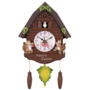 Wooden Antique Cuckoo Clock Time Bell Swing Alarm Watch Wall Art Handcraft Home