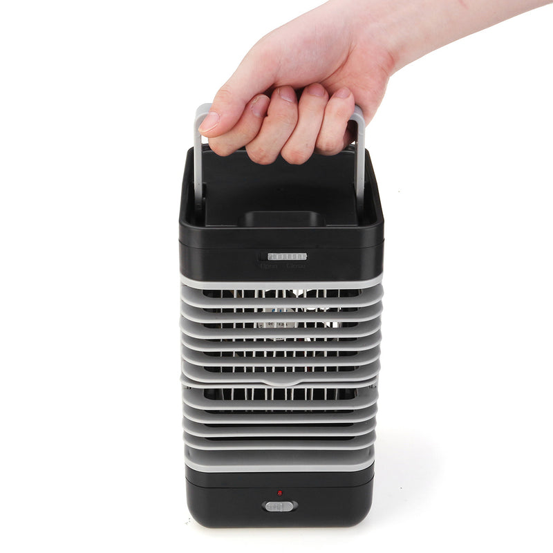 AC220V Moisturizing Personal Air Cooler 2 Speed Air Conditioner Fan Coolers Portable LED Table Fan Cooler for Home Office Bedroom