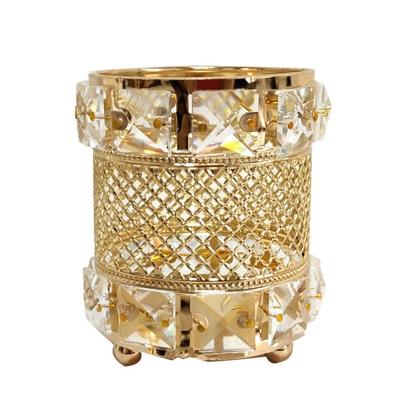 Makeup Brush Storage Bucket Desktop Cosmetics Organizer Pens Pencils Holder