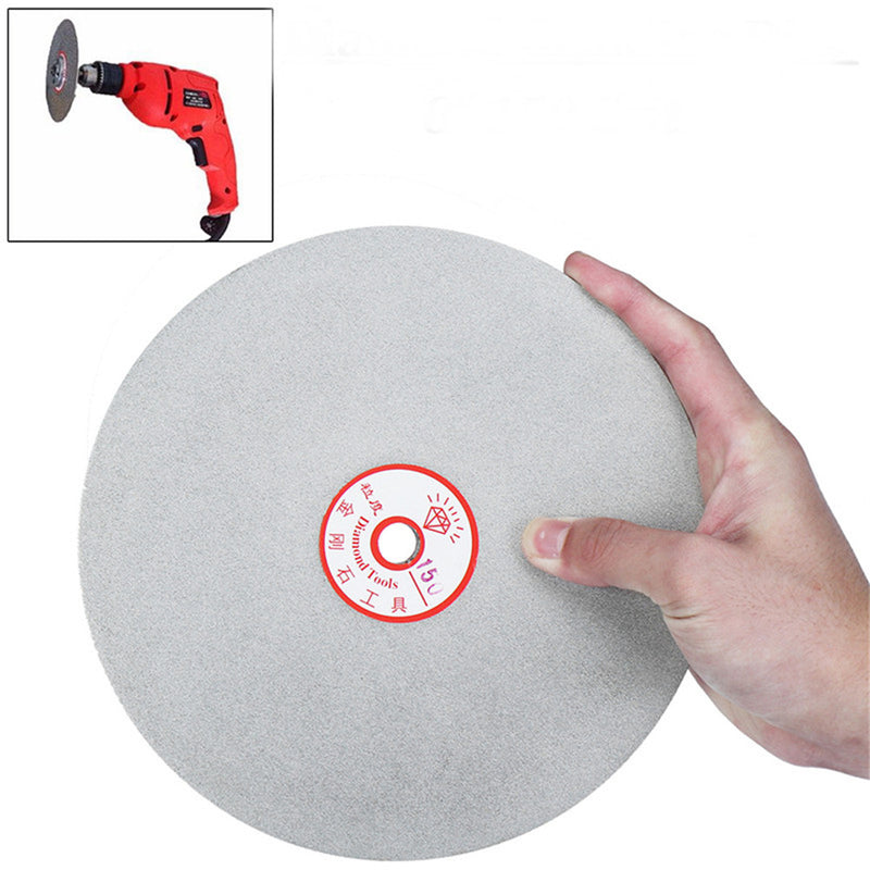 8 Inch Diamond Lapidary Glass Gemstone Grinding Flat Lap Disc Grinding Polishing Wheel 150 Grits