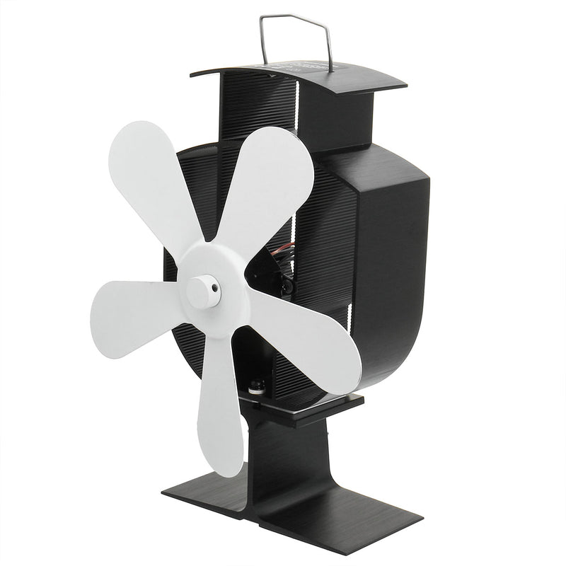 Circulation Thermal Power Fan 5-Blade Heat Powered Stove Fan for Wood/Log Burner/Fireplace Eco Friendly